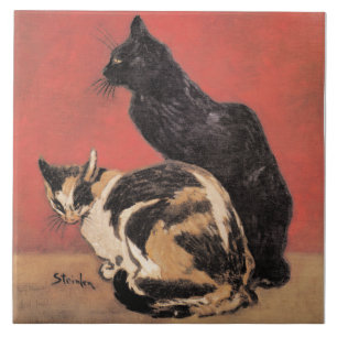 Azulejo Gatos, pintura de Theophile Steinlen,