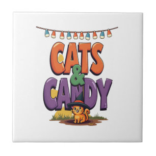 Azulejo Gatos y caramelos