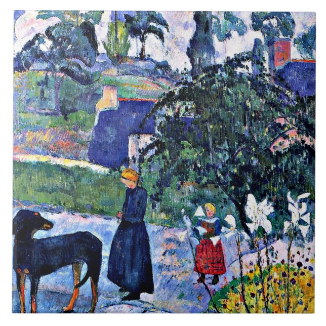 Azulejo Gauguin - Entre los lirios (Frente)