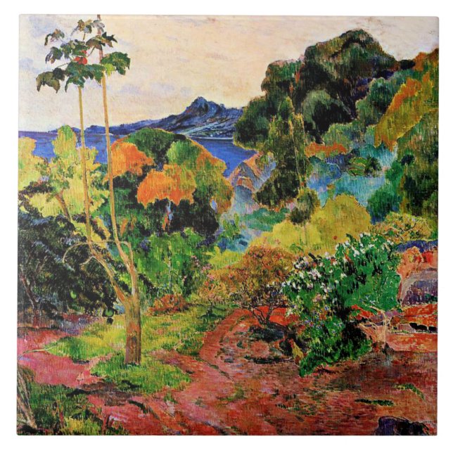 Azulejo Gauguin - Paisaje de Martinica (Frente)