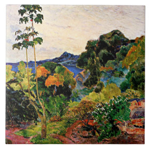 Azulejo Gauguin - Poster de Vegetación Tropical