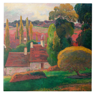 Azulejo Gauguin - Una granja en Bretaña