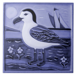 Azulejo Gaviota azul y blanca Océano Gaviota marina