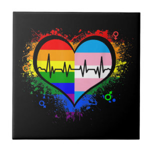 Azulejo Gay Lesbian Gay Lesbiana LGBT Gay Heartbeat L