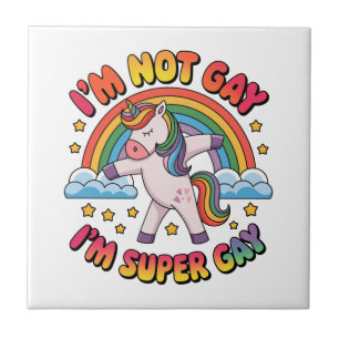 Azulejo Gay soy super gay sublimación-60681 camiseta tri-m