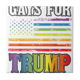 Azulejo Gays para Trump Orgullo LGBT Gay bandera arcoiris 
