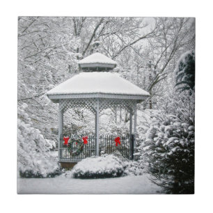 Azulejo Gazebo en la nieve