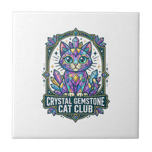 Azulejo Gema Cristalina Gato Regalo para Mamá Gato - G Cri