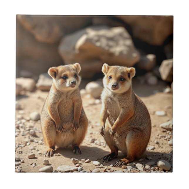 Azulejo Gemelas Quokka Australianas, (Frente)