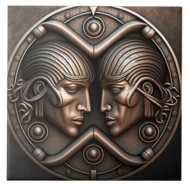 Azulejo Gemini Rótulo Zodiac Gemini Horoscopio Tile cerámi