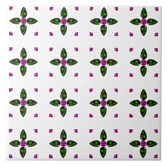 Azulejo Gemstone Art, Purple Green (Frente)
