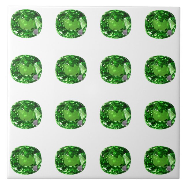 Azulejo Gemstone esmeralda, verde (Frente)