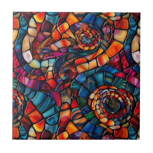 Azulejo Gemstone Mosaic Ceramic Tile (Frente)
