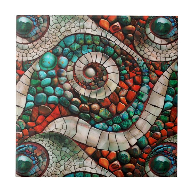 Azulejo Gemstone Mosaic Ceramic Tile (Frente)