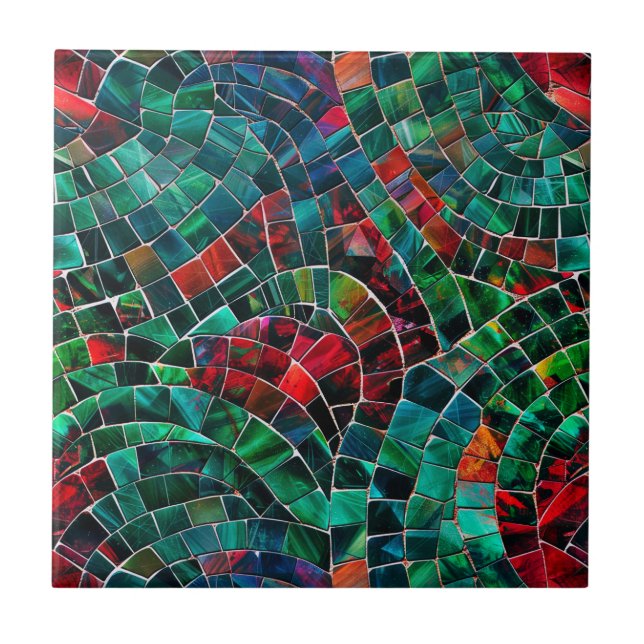 Azulejo Gemstone Mosaic Ceramic Tile (Frente)