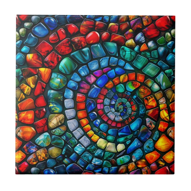Azulejo Gemstone Mosaic Ceramic Tile (Frente)