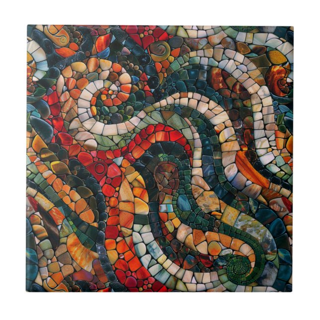 Azulejo Gemstone Mosaic Ceramic Tile (Frente)