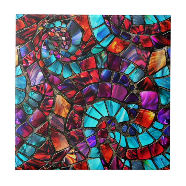 Azulejo Gemstone Mosaic Ceramic Tile (Frente)