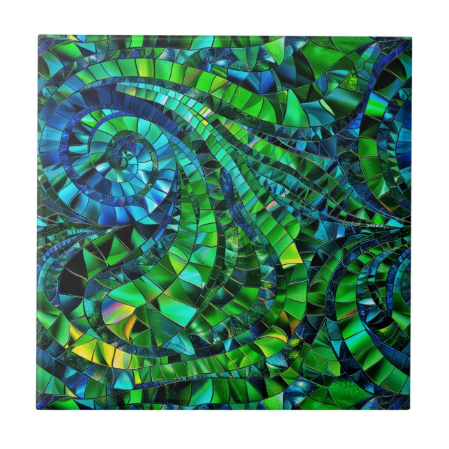 Azulejo Gemstone Mosaic Ceramic Tile (Frente)