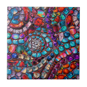 Azulejo Gemstone Mosaic Ceramic Tile