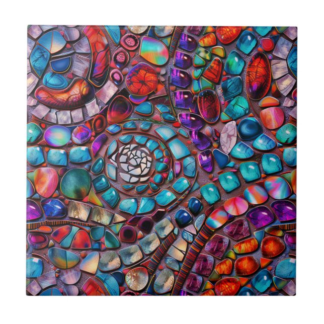 Azulejo Gemstone Mosaic Ceramic Tile (Frente)