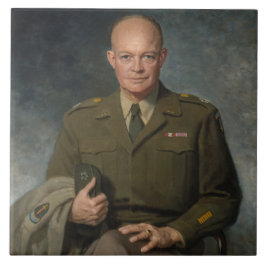 Azulejo General Dwight Eisenhower Retrato pintado de 5 est