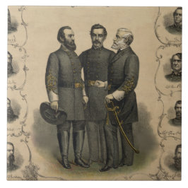 Azulejo Generales confederados Guerra civil 🎖️ héroes ⚔️