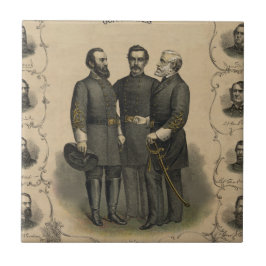 Azulejo Generales confederados Guerra civil 🎖️ héroes ⚔️