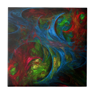 Azulejo Génesis Blue Abstract Art Tile