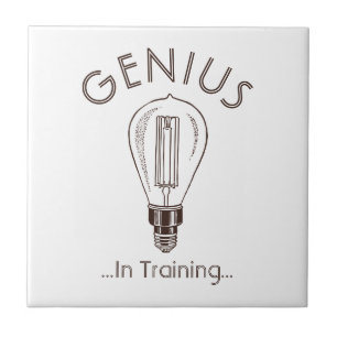 Azulejo Genio en bombilla de la antigüedad del