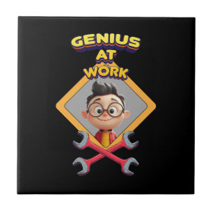 Azulejo genius work gracioso geek reparación de animación 