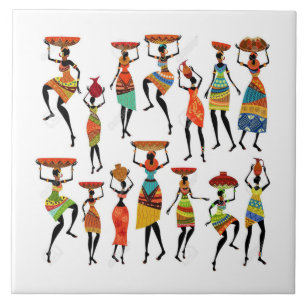 Azulejo gente tribal africana