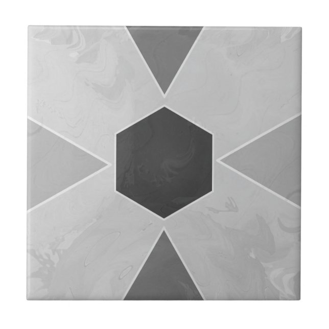 Azulejo Geo Abstract Pastel Marble Gray (Frente)