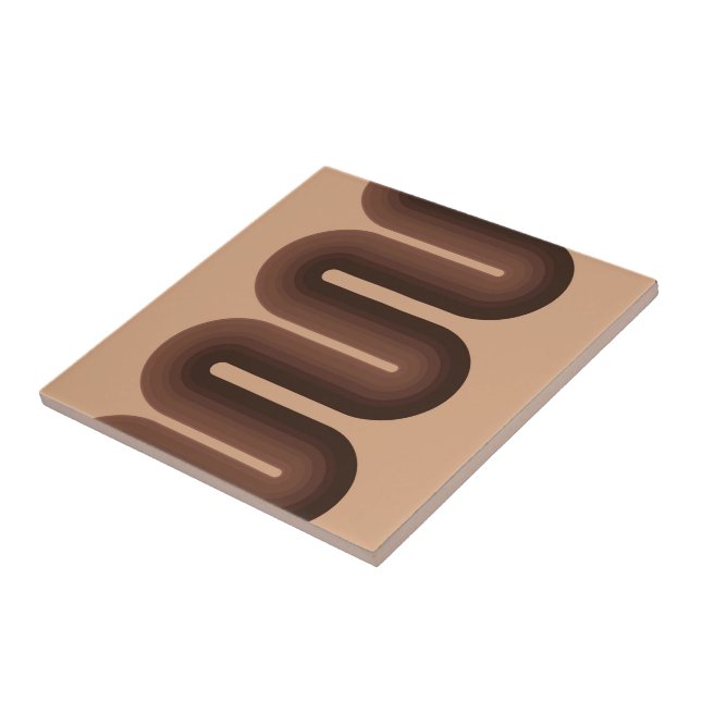 Azulejo Geo marrón minimalista (Lado)