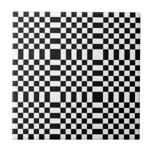 Azulejo Geometría basada en tablero de ajedrez decorativo