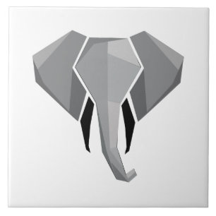 Azulejo Geometría Cabeza elefante