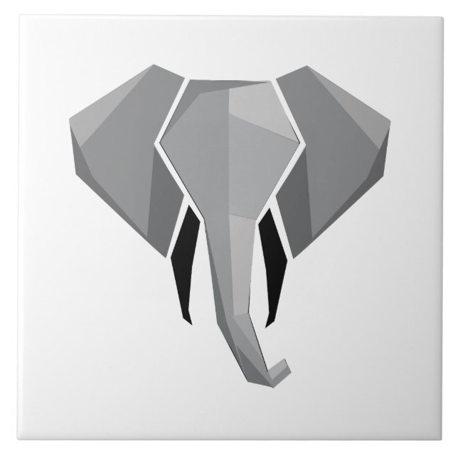 Azulejo Geometría Cabeza elefante (Frente)