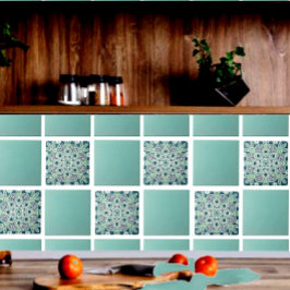 Azulejo Geometría de mosaico cerámico con verduras claras 