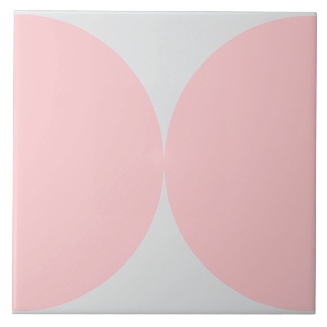 Azulejo Geometría de semicírculo rosado a mediados de sigl (Frente)