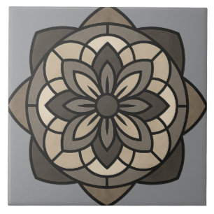 Azulejo Geometría Floral Elegante