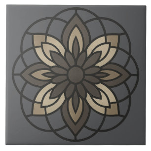 Azulejo Geometría floral vintage-moderna