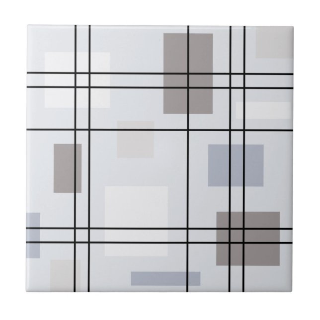 Azulejo Geometría moderna de Mid Century 16 (Frente)