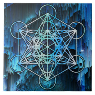 Azulejo Geometría sagrada Metatron Merkabah Cubo Altar Til