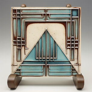 Azulejo Geometría Triangular Art Déco