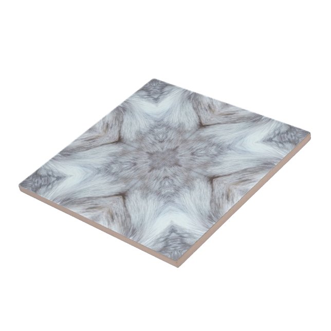 Azulejo Geometric gray on white patterns furry tile (Lado)