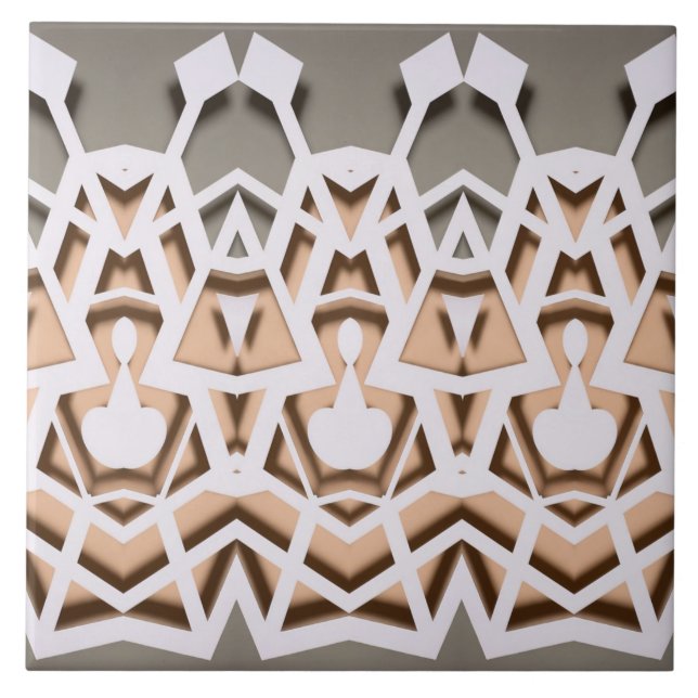Azulejo Geometric Paper-Cut Symmetry Pattern (Frente)