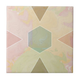 Azulejo Geometric Pastel Marble Beige