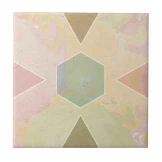 Azulejo Geometric Pastel Marble Beige