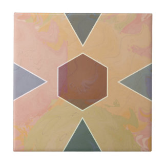 Azulejo Geometric Pastel Marble Earthy