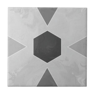 Azulejo Geometric Pastel Marble Gray